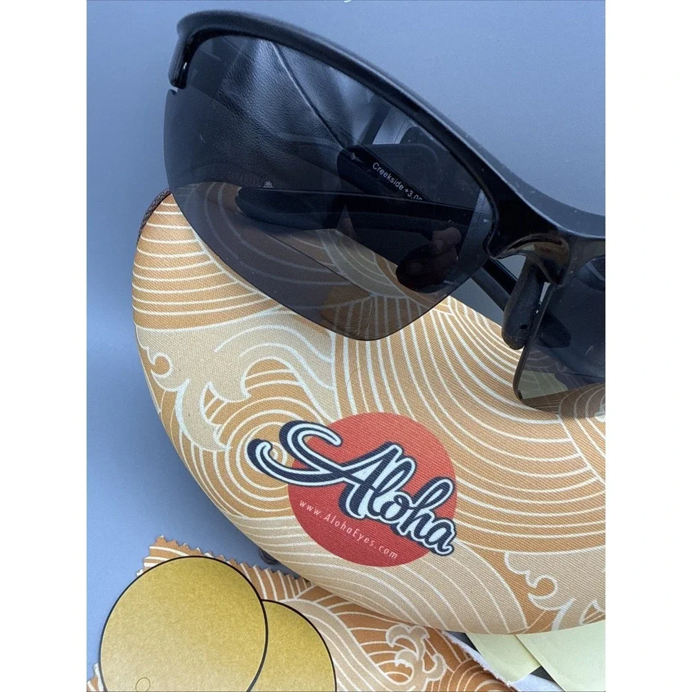 Aloha Eyewear Authentic Creekside +3.00 Bifocal Black Frame W/Case, cloth & more